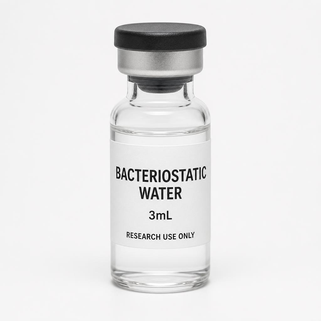 Bacteriostatic Water 3ml research vial visualisation