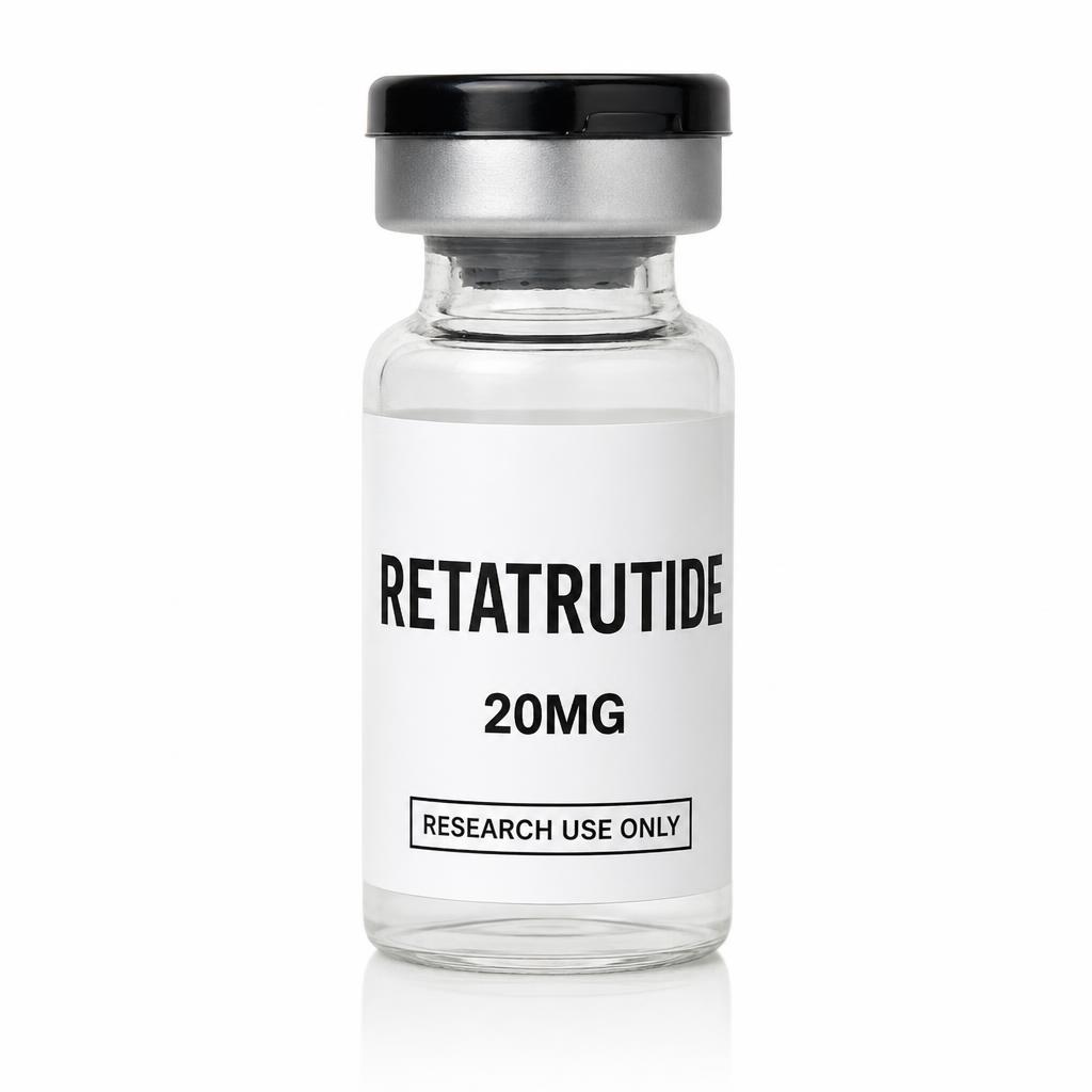 Retatrutide 10mg research vial visualisation